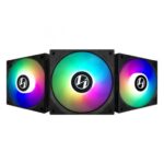 Lian Li ST120 (Pack of 3) Addressable RGB 120mm Cooling Fan – Black