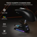 Attack Shark X1 Wireless Gaming Mouse with Touchpad RGB Charging Dock – Black/White/Red (PAW3395PRO Sensor) - Image 2