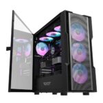 DarkFlash DK431 ARGB Mid-Tower ATX Gaming Case – Black - Image 4