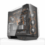 DarkFlash DY470 Mid-Tower ATX Gaming Case – Black/White (without Fans)