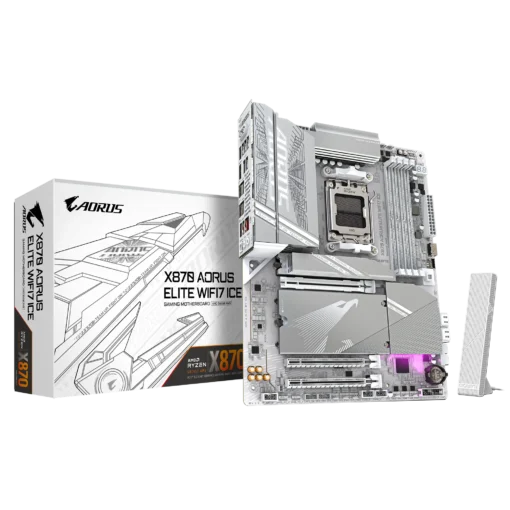 Gigabyte X870 Aorus Elite WiFi7 ICE ATX AM5 DDR5 Gaming Motherboard
