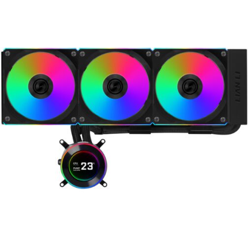 Lian Li Hydroshift II LCD-C 360CL 360mm ARGB Display AIO CPU Liquid Cooler – Black/White