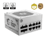 MSI MAG A850GL PCIE5 850W ATX 3.1 80 PLUS Gold Fully Modular Power Supply – White