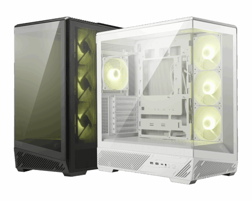 MSI MAG Pano 130R PZ ARGB ATX Gaming Case – Black/White (4x Fans)