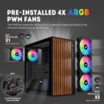 Sama V-Nature ARGB ATX Gaming Case – Black/White (4x Fans) - Image 2