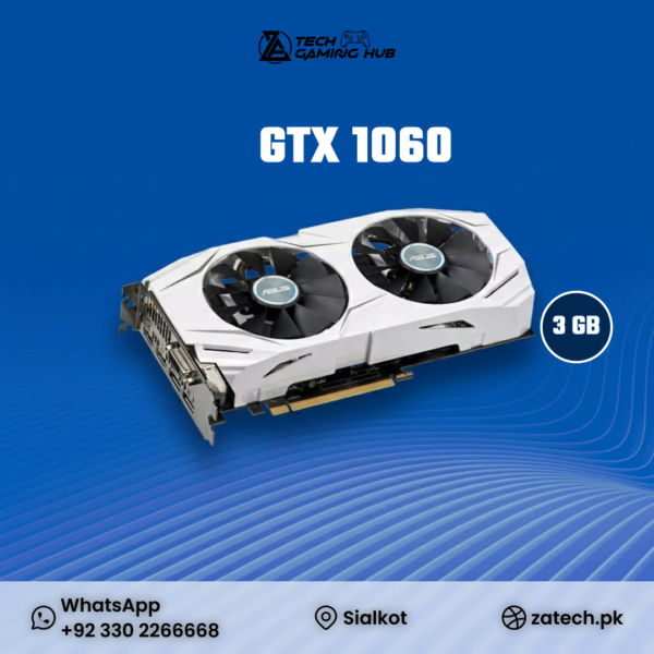 ASUS Dual GeForce GTX 1060 3GB graphics card.