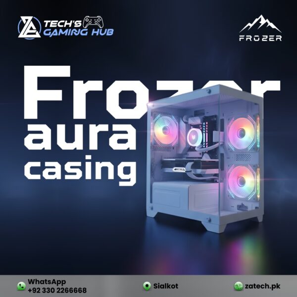 Frozer aura casing white mid-tower PC Gaming.