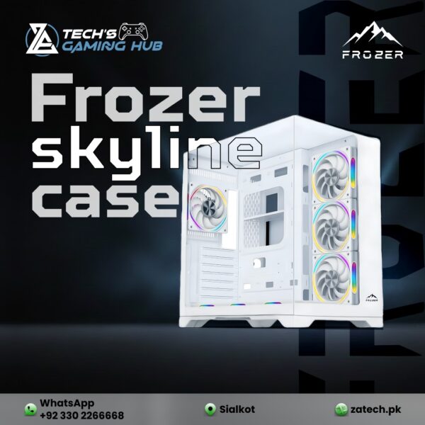 Frozer Casing Skyline White 4x infinity Reverse Blade Fan Micro ATX
