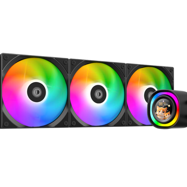 ID-Cooling FX360 LCD 360mm ARGB Display AIO CPU Liquid Cooler – Black/White