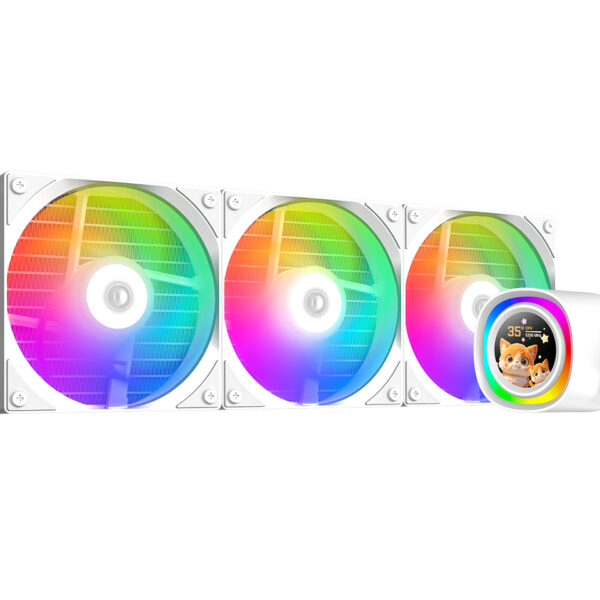 ID-Cooling FX360 LCD 360mm ARGB Display AIO CPU Liquid Cooler – Black/White