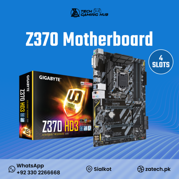 Gigabyte Z370 HD3 motherboard, designed for 8th Generation Intel Core processors.