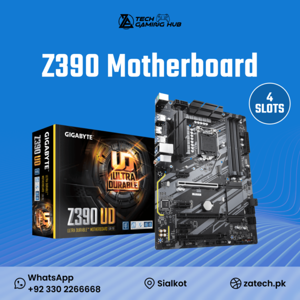Gigabyte Z390 UD ATX motherboard.