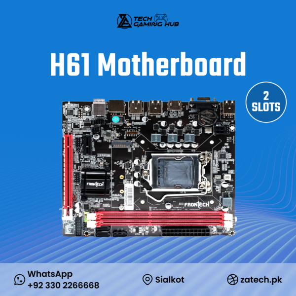 Frontech H61 Motherboard, suitable for building or upgrading desktop computers.