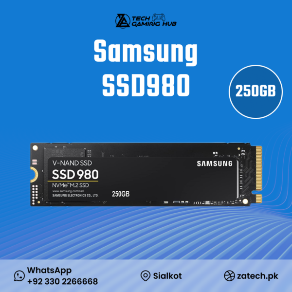 Samsung 980 250GB NVMe M.2 SSD.