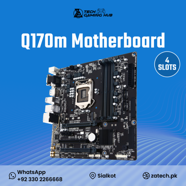 Gigabyte GA-Q170M-D3H desktop motherboard.