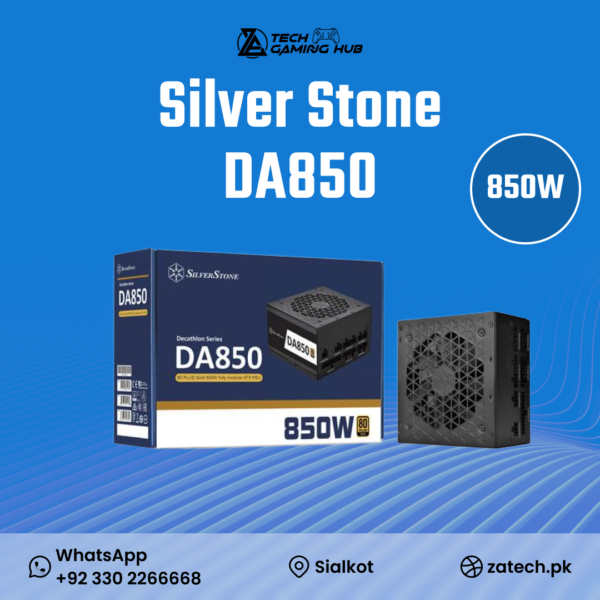SilverStone DA850 850W 80 PLUS Gold Fully Modular ATX Power Supply.