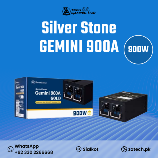 SilverStone Technology Gemini 900A Gold Cybenetics 900W ATX Redundant Power Supply.