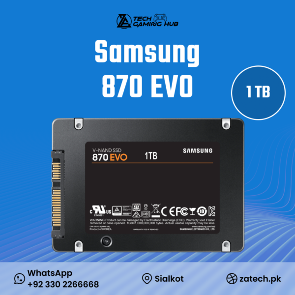 Samsung 870 EVO 1TB 2.5" SATA III Internal Solid State Drive (SSD).