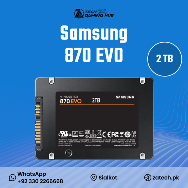 Samsung 870 EVO 2TB SATA 2.5" Internal Solid State Drive (SSD).
