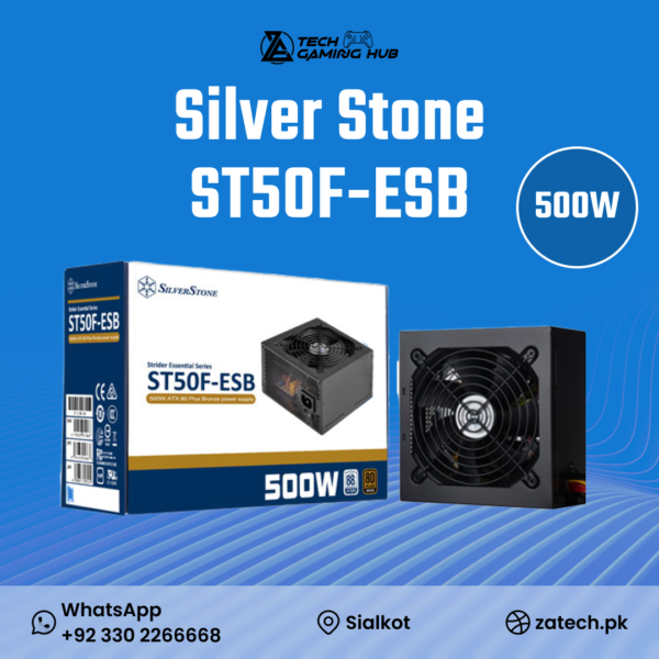 SilverStone Strider Essential Series ST50F-ESB 500W Power Supply Unit.