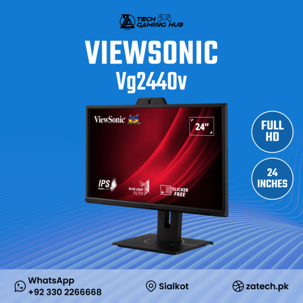ViewSonic VG2440V 24-inch IPS Full HD Video Conferencing Monitor.