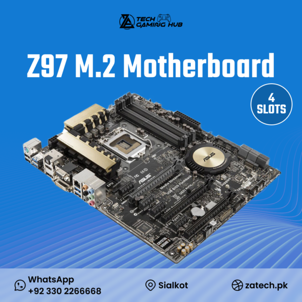 ASUS Z97 series motherboard, likely the Z97-PRO based on prominent branding and features.