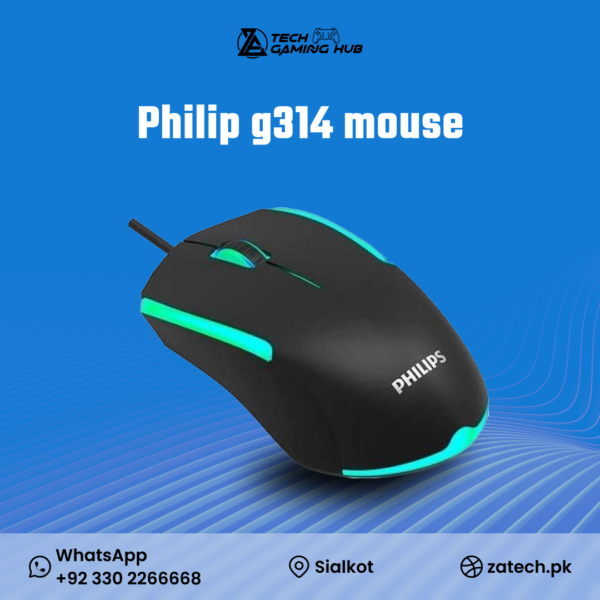 Philips G314 (model SPK9314) is a wired USB gaming mouse.