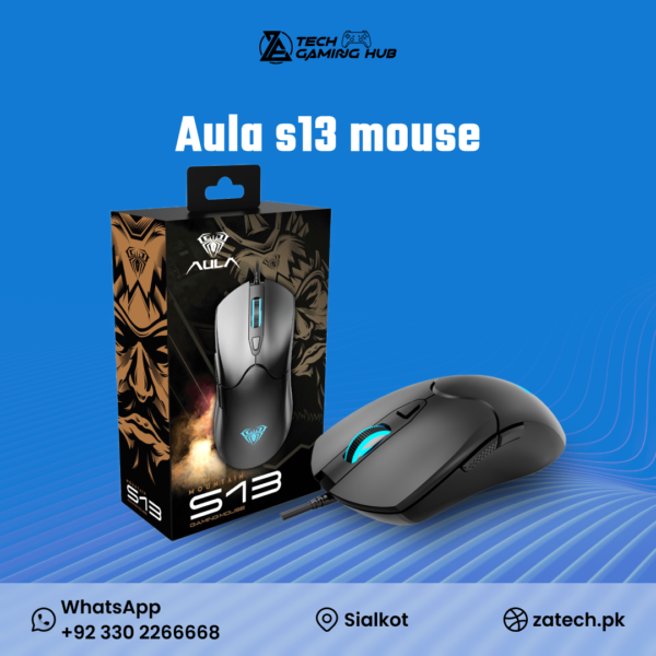 AULA Mountain S13 wired gaming mouse.