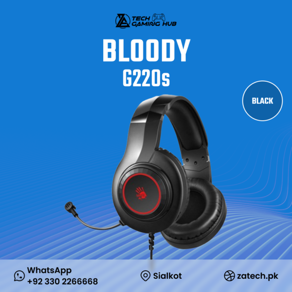 A4Tech Bloody G220S Gaming Headset in black.