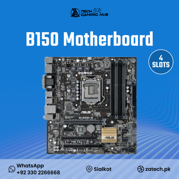 ASUS B150M-C or Q170M-C desktop motherboard, designed for business and gaming