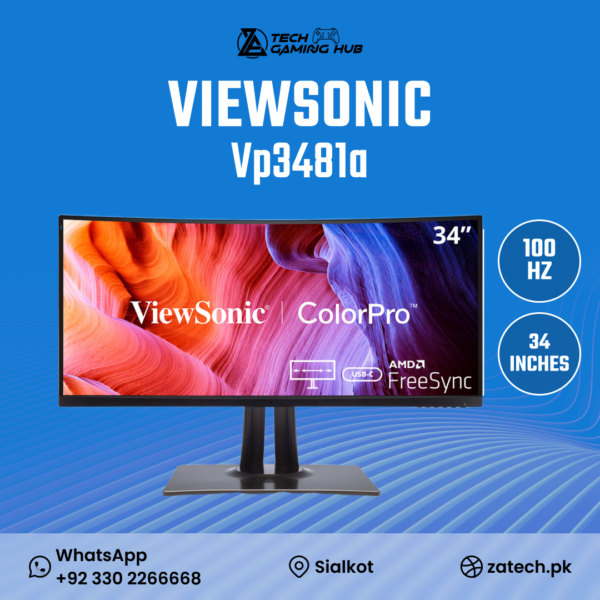ViewSonic VP3481a 34" curved ultrawide monitor.