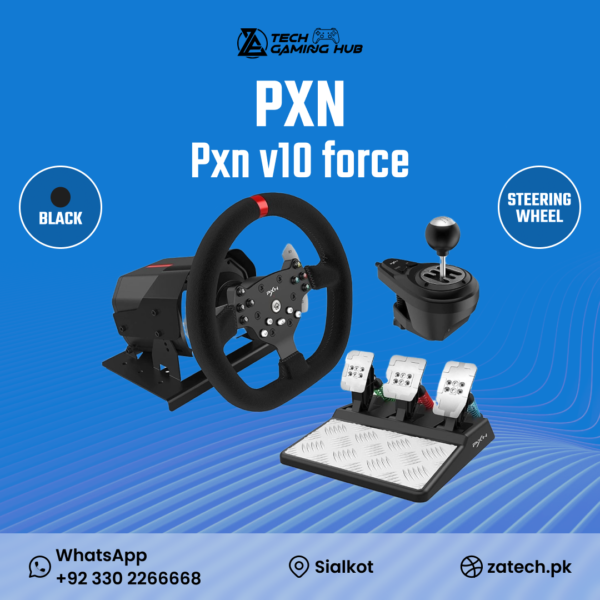 PXN V10 Force Feedback gaming racing wheel bundle.