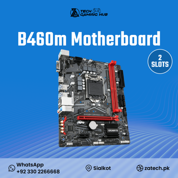 Gigabyte B460M Gaming HD motherboard.