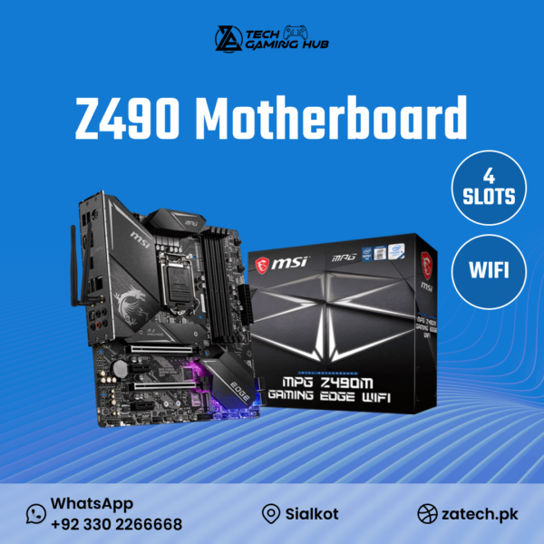 MSI MPG Z490M Gaming Edge WiFi motherboard.