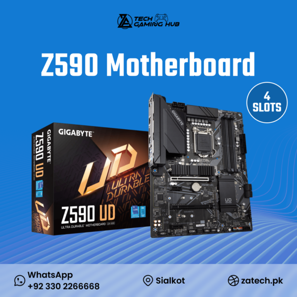 Gigabyte Z590 UD AC desktop motherboard.