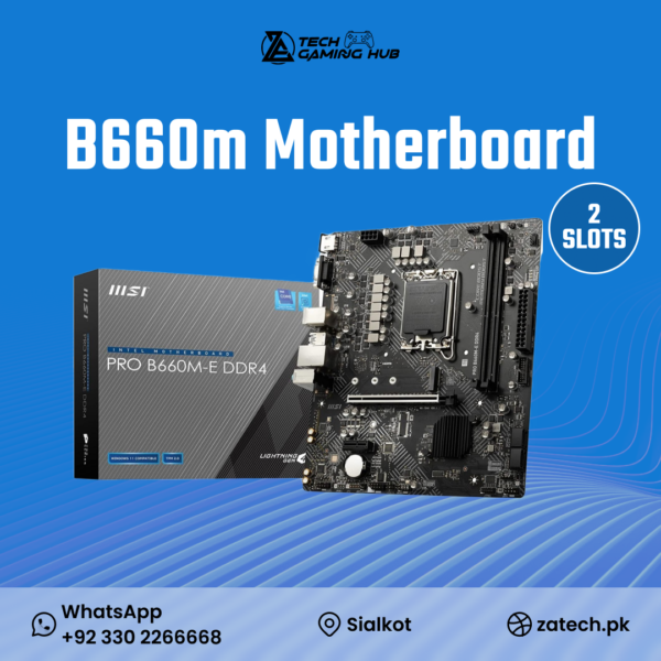 MSI PRO B660M-E DDR4 desktop motherboard.