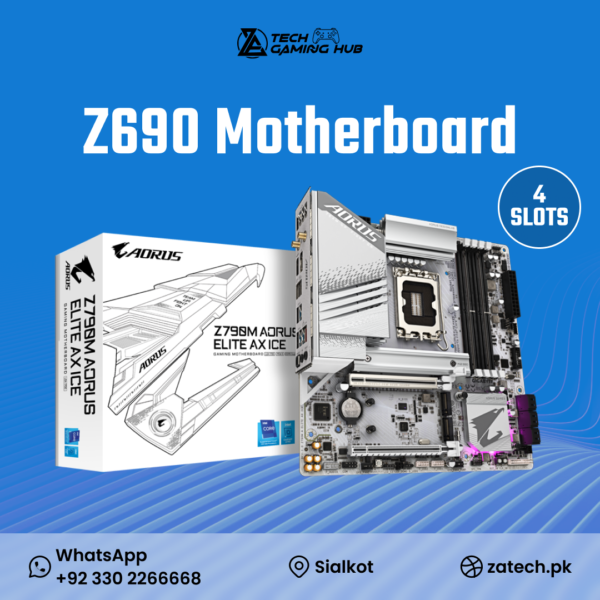 Gigabyte Z790M AORUS ELITE AX ICE motherboard.