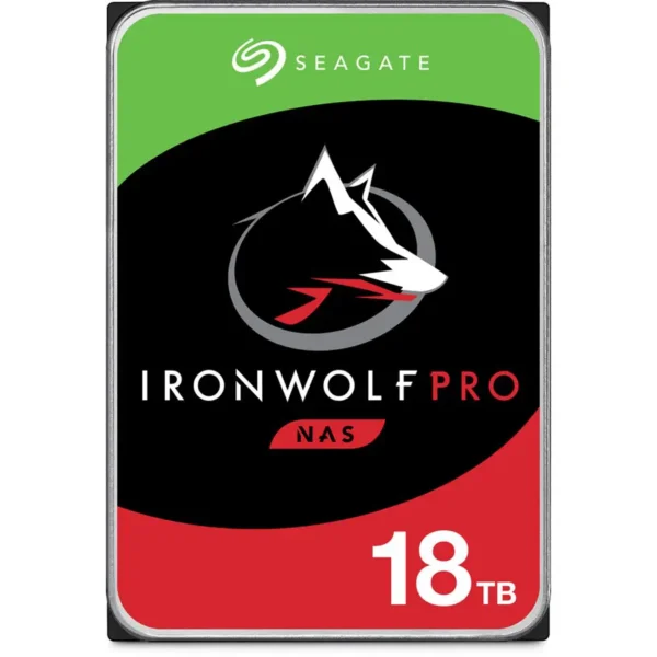 Seagate IronWolf Pro ST18000NE000 18TB NAS Hard Drive, 7200 RPM, 256MB Cache, CMR, SATA 6.0Gb/s, 3.5" Internal HDD