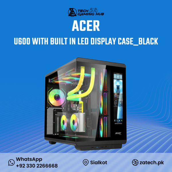 Acer U600 Gaming PC Case, a mid-tower chassis designed for gaming setups.