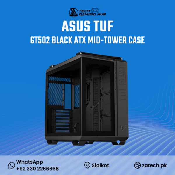 ASUS TUF Gaming GT502 Black ATX Mid-Tower Computer Case.