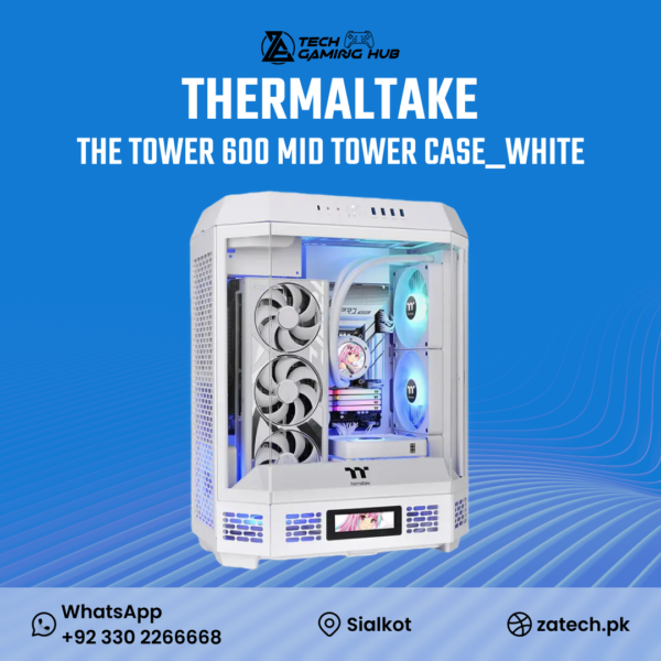 Thermaltake The Tower 600 Mid Tower Chassis in the Snow edition.