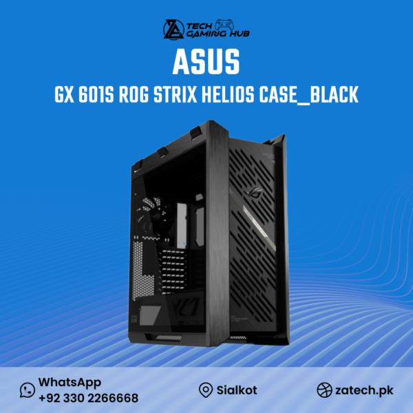 ASUS ROG Strix Helios II GX601S Mid-Tower Gaming PC Case in black.