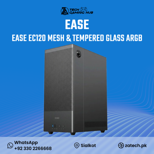 Ease EC120 Mesh & Tempered Glass ARGB Mid Tower Case.