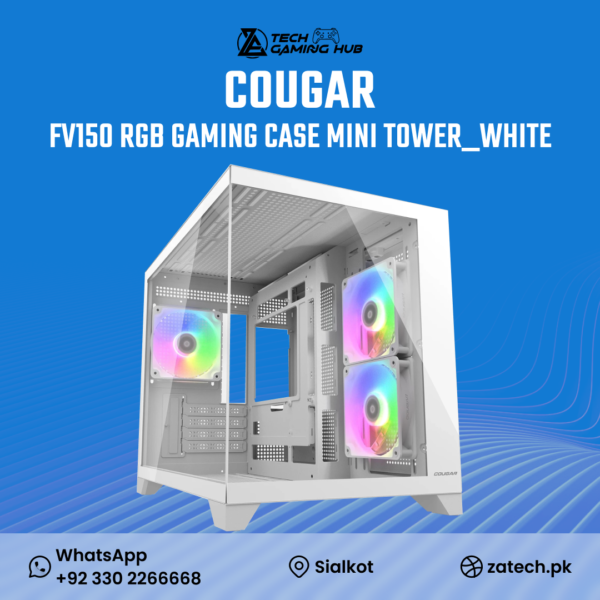 COUGAR FV150 Mini RGB Gaming Case, a compact PC chassis.