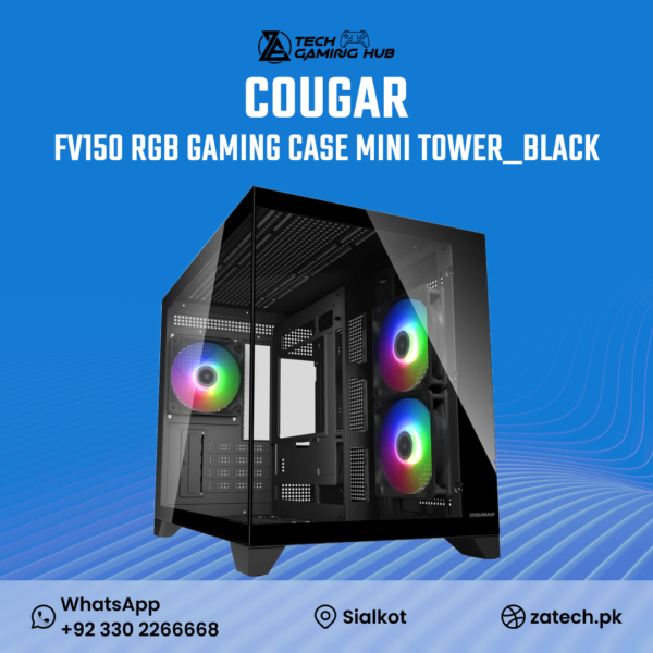 COUGAR FV150 Mini RGB Gaming Case, a compact PC chassis.