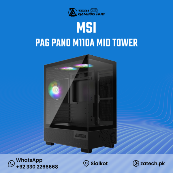MSI PAG PANO M110A Mid-Tower Gaming PC Case.