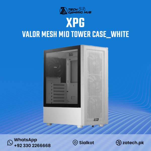 XPG VALOR MESH Mid-Tower Gaming Case - White.