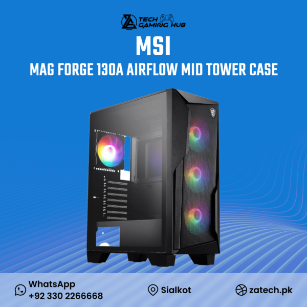 MSI MAG FORGE 130A AIRFLOW mid-tower PC case.