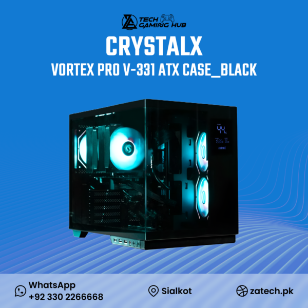CrystalX Vortex Pro V-331 Full Tempered Glass ATX Case.