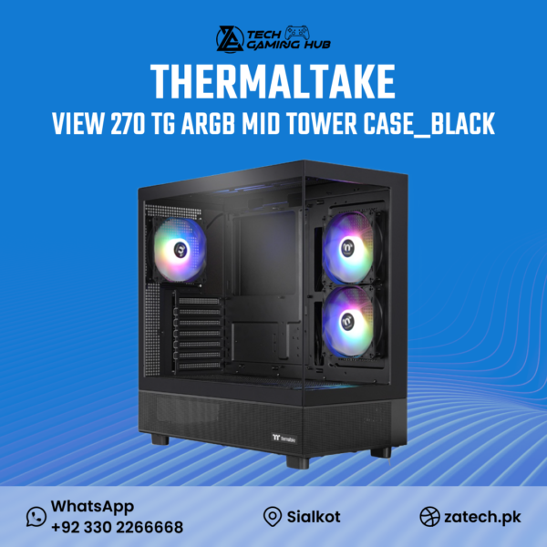 Thermaltake View 270 TG ARGB Mid Tower Case (Black version).